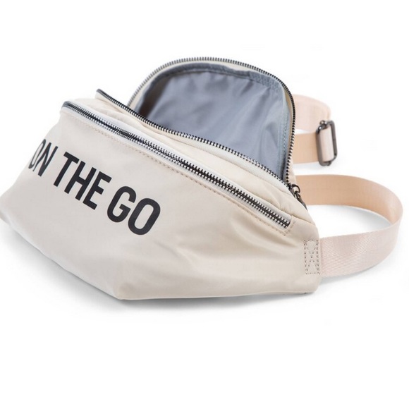 CHILDHOME women’s ON THE GO ivory banana bag 2 zip belt bag shoulder bag NWT - Picture 6 of 8